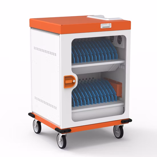 High Quality 32 Port AC Charging Storage Cart for iPad Chromebook Surfacebook