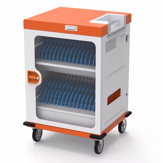 High Quality 32 Port AC Charging Storage Cart for iPad Chromebook Surfacebook